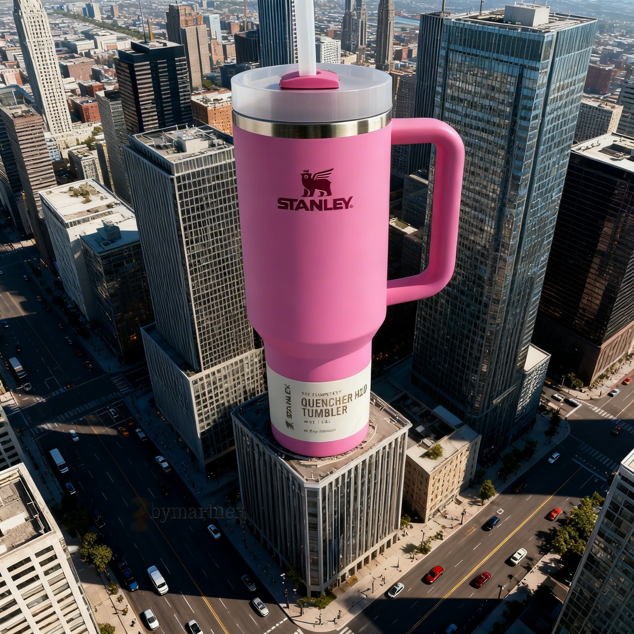 Turn your photo into a giant product in the city skyline